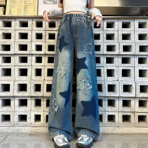 Kids Girls Wide-Leg Denim Jeans