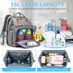 Diaper Bag Backpack with Changing Station