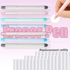 6Pcs Creative Pen-Shaped Press Erasers