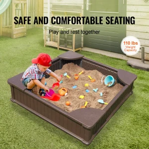 SucceBuy Sandbox with Cover in Square Sand Box