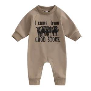 Lioraitiin Newborn Baby Boy Sweatshirt Romper